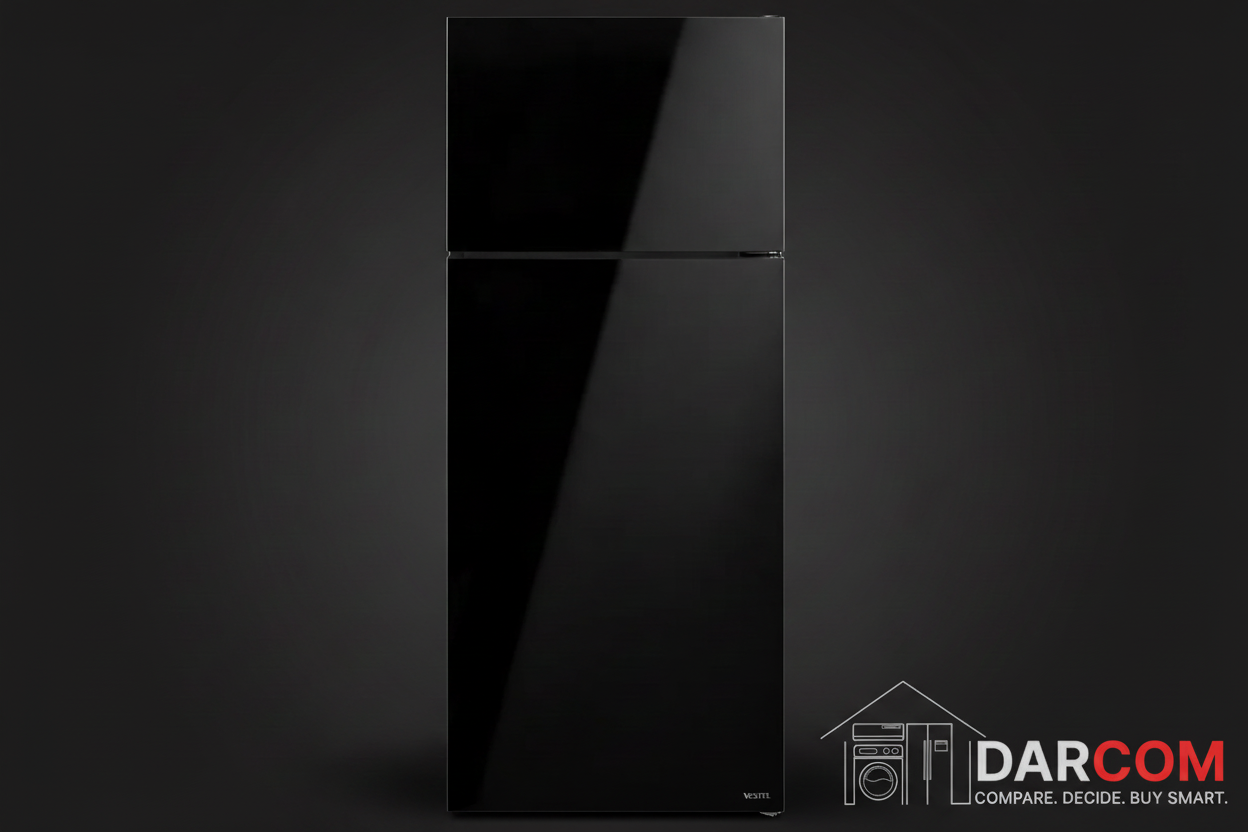 Vestel RM750TF3EI-GB 510L Top Mount Refrigerator - Glass Black No Frost