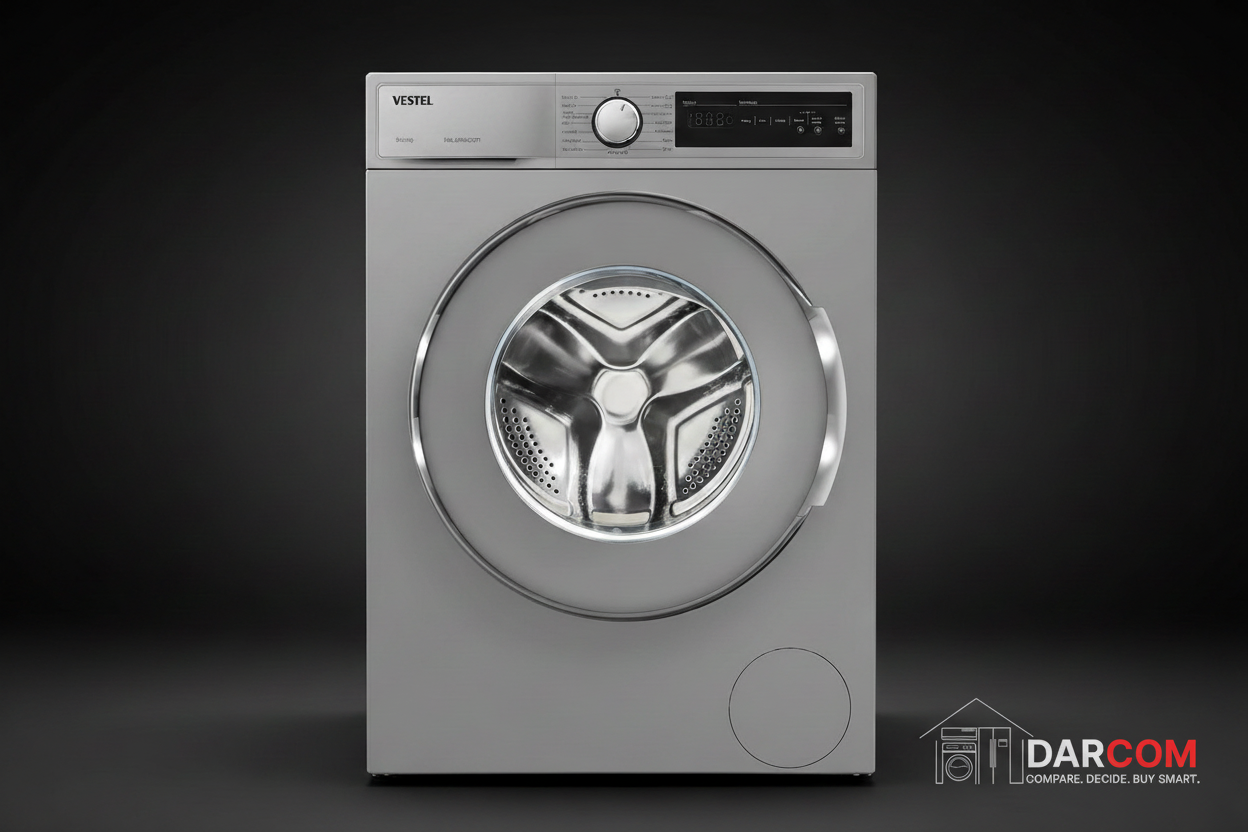 Vestel 8kg Front Load Washing Machine - Dark Silver | W812T2TDSS
