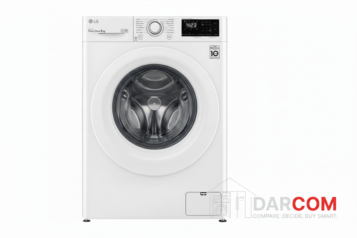LG 8kg AI Direct Drive Washing Machine F2V3PYP3WE | Darcomjo