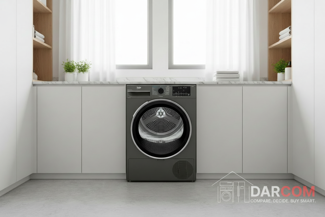 Beko B5T69233MG Heat Pump Dryer 9KG Manhattan Grey - IronFinish Technology | Specs & Comparison