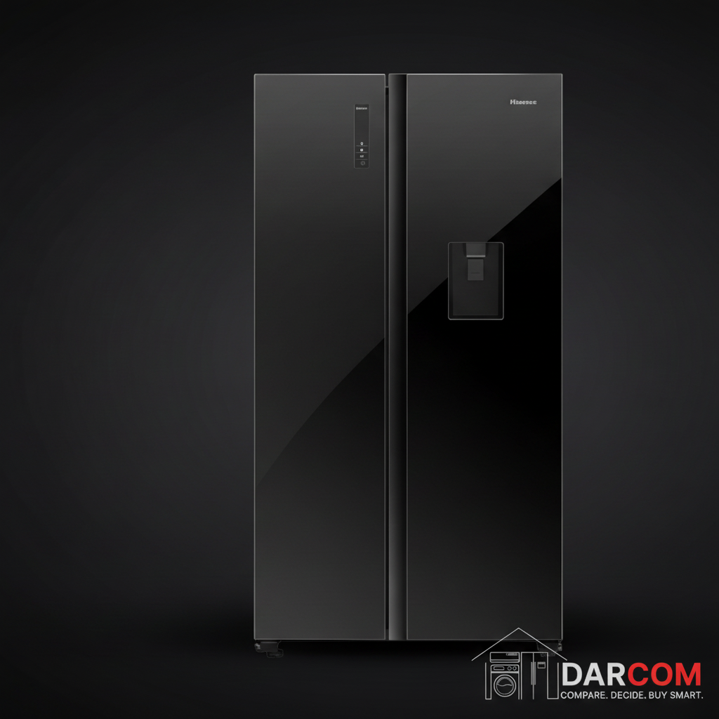 Hisense RS3P725NBG Side-by-Side 541L - Black Glass Steel