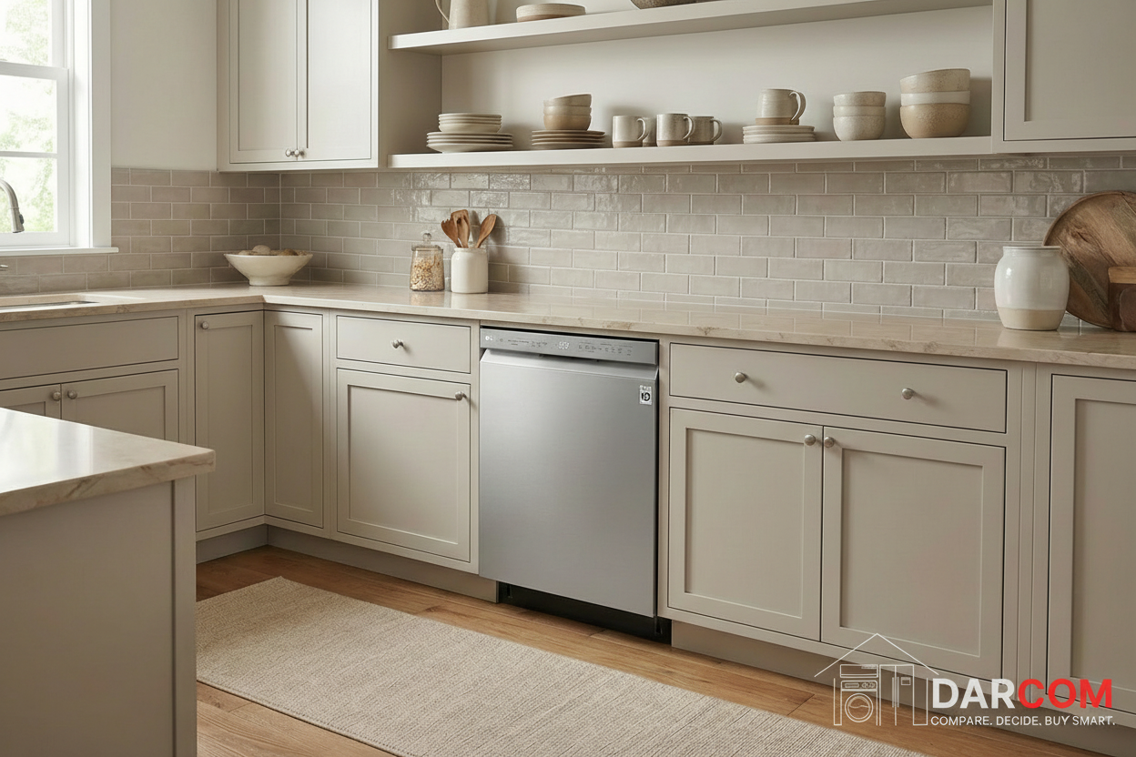 LG 14-Place Dishwasher (Platinum) with ThinQ & 46dBA DFB512FP | Darcomjo