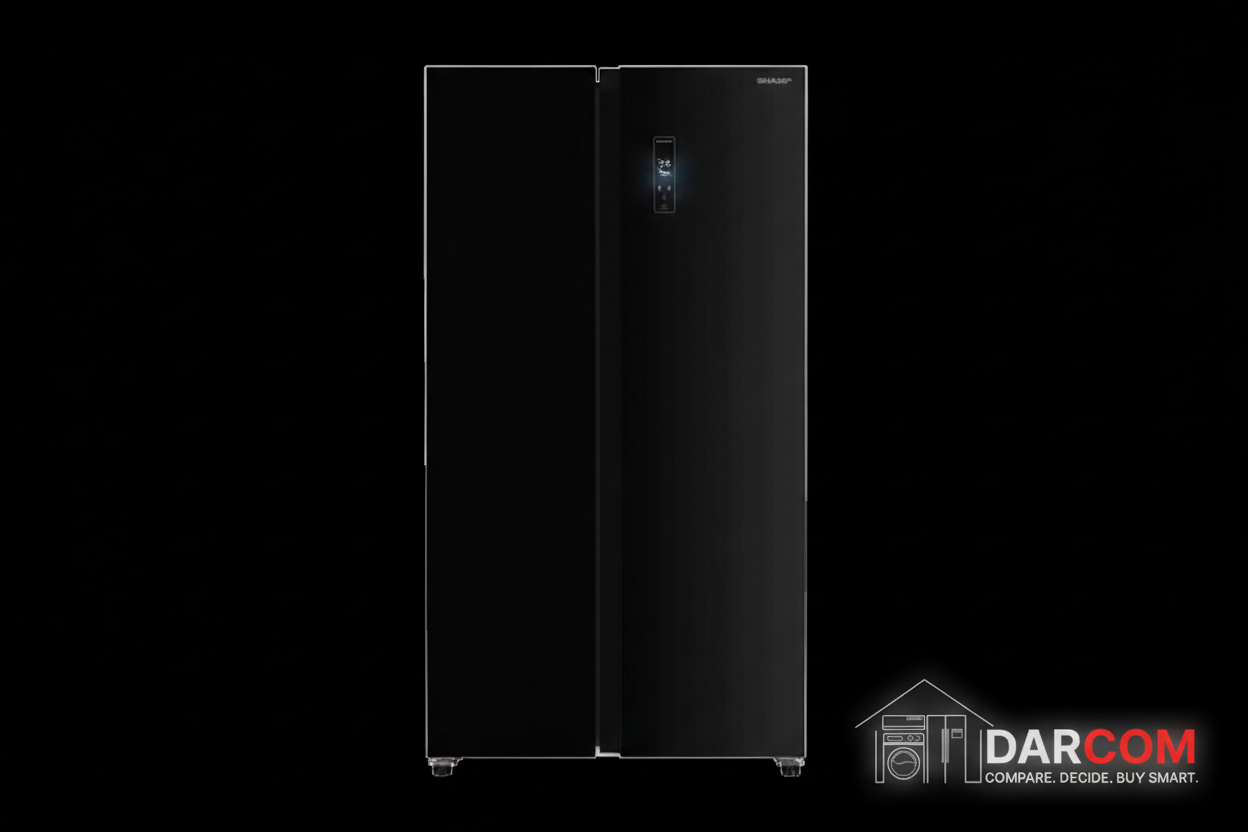 Sharp SJ-X655-BK3 Side-by-Side 655L - Black Glass
