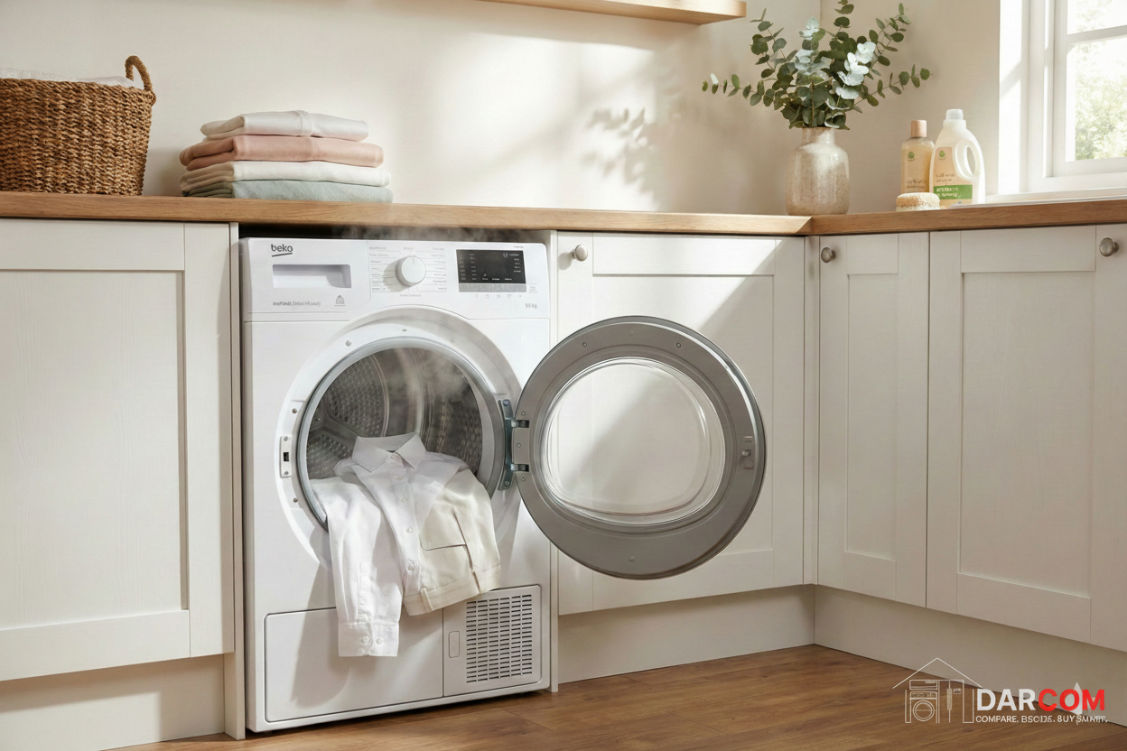 Beko B5T69253W Heat Pump Dryer 9KG - IronFinish Steam Technology - Specs & Comparison