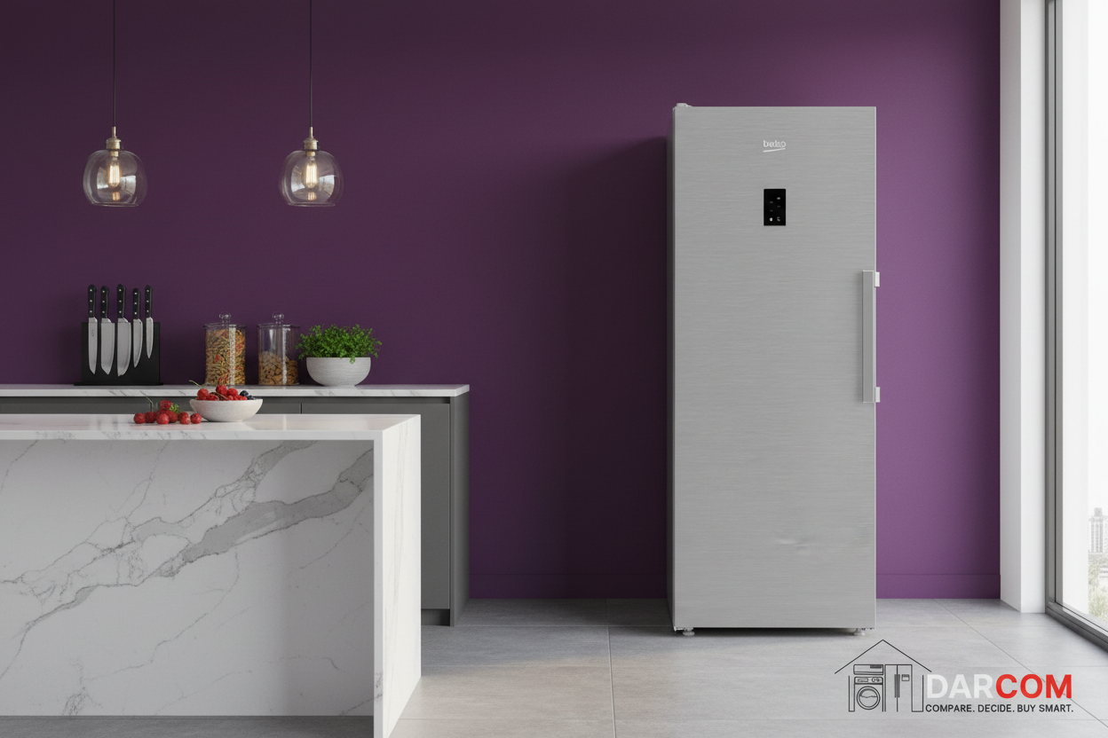 Beko RFNE451XB Upright Freezer 286L - 8 Drawers - Inox Prenbia