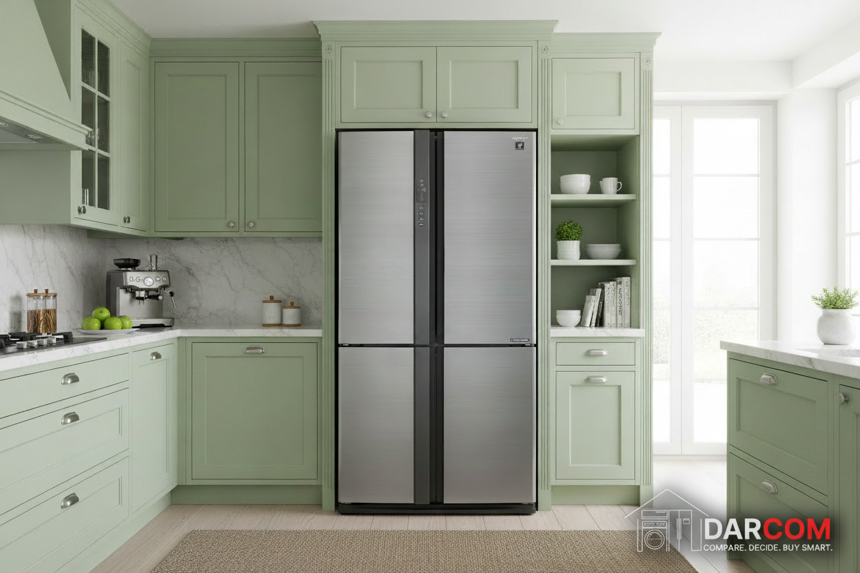 Sharp SJ-FE88V-SS Side-by-Side 4-Door French Door 678L - Stainless Steel