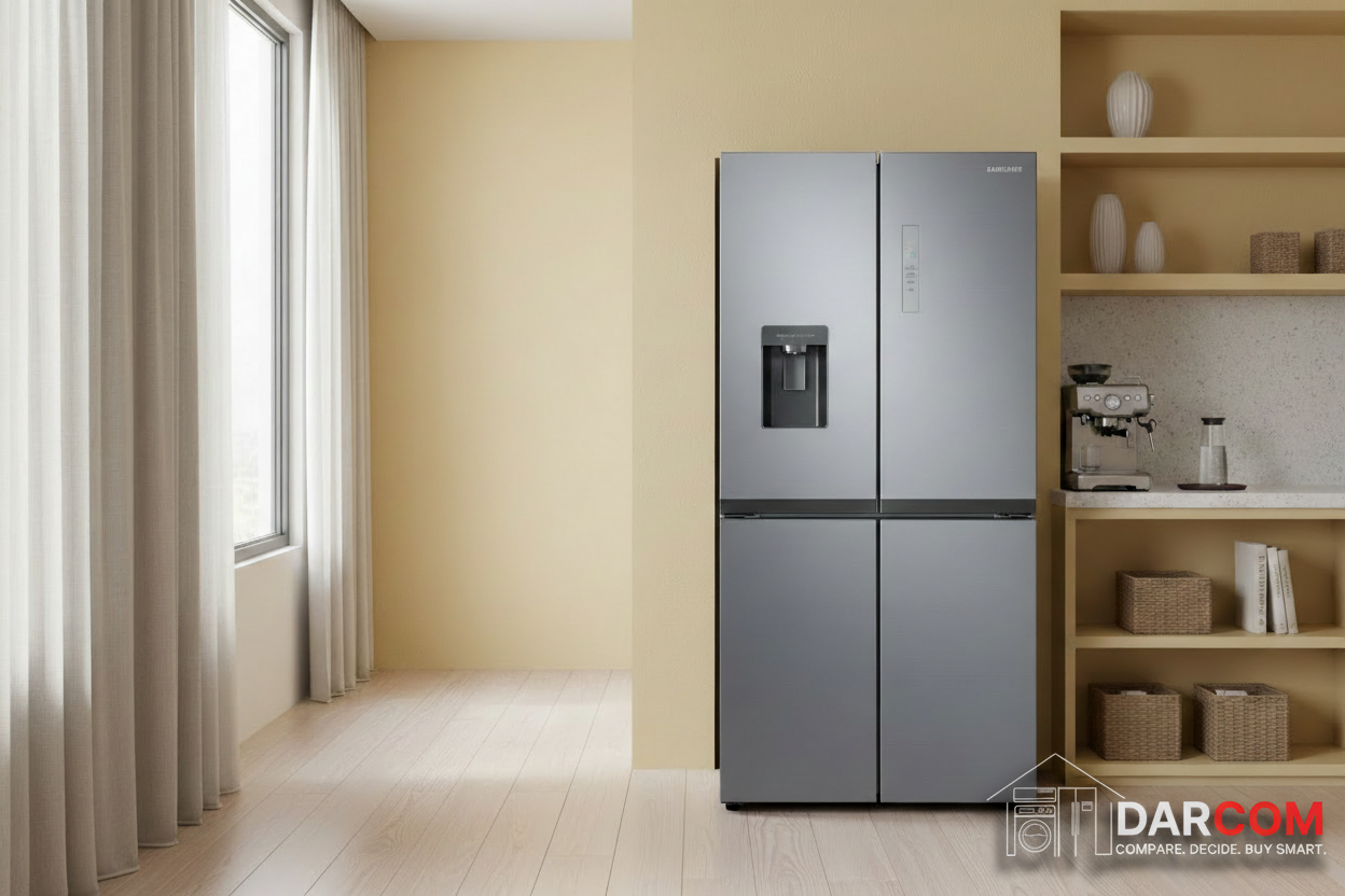 Samsung Refrigerator French Door 4-Door 466L - Gentle Silver Matt | RF48A4010M9/LV