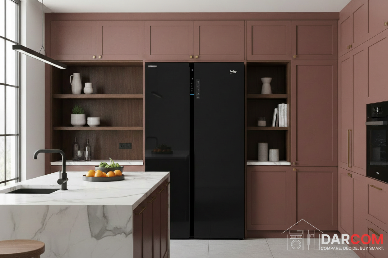 Beko GN164020GB Side-by-Side 558L - Black Glass