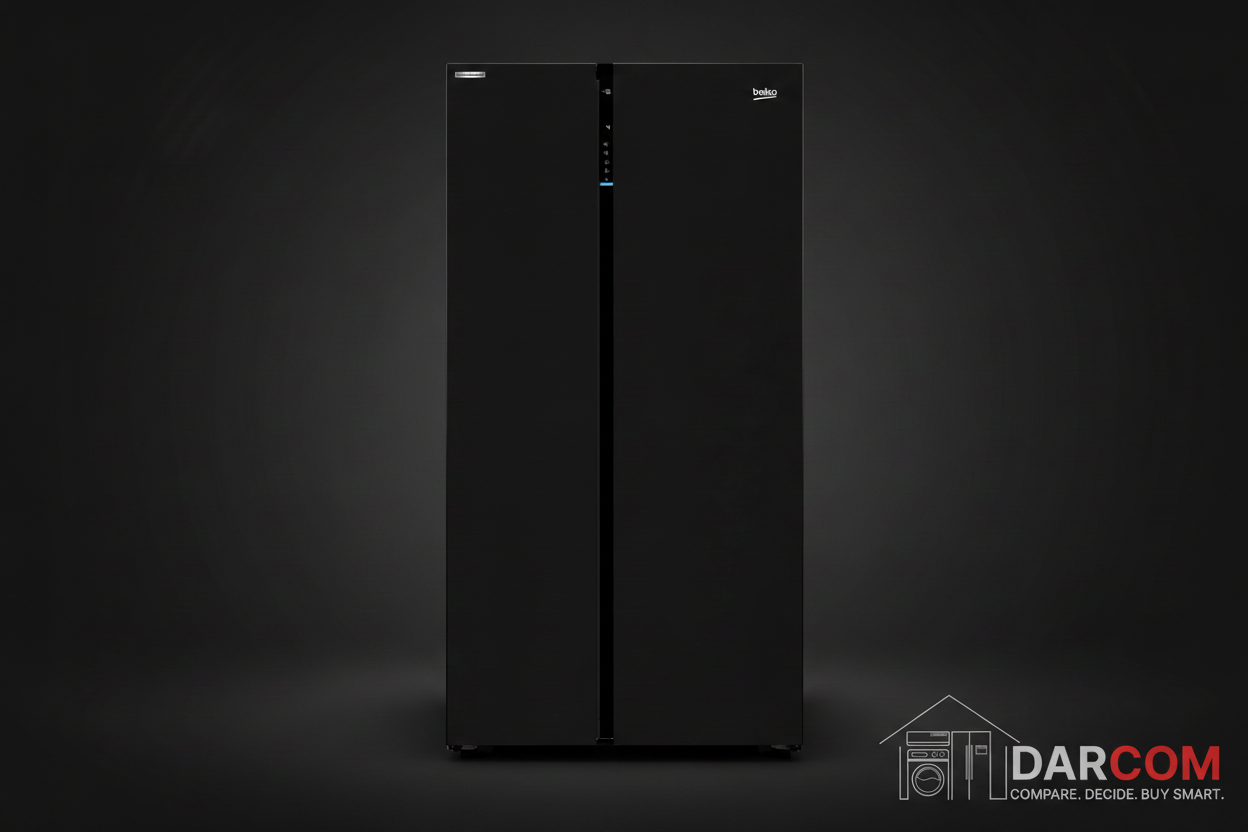 Beko GN164020GB Side-by-Side 558L - Black Glass
