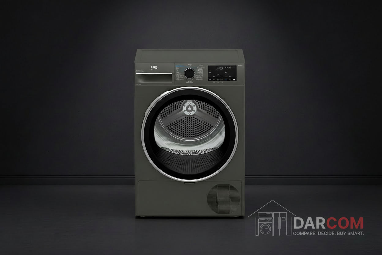 Beko B5T69233MG Heat Pump Dryer 9KG Manhattan Grey - IronFinish Technology | Specs & Comparison