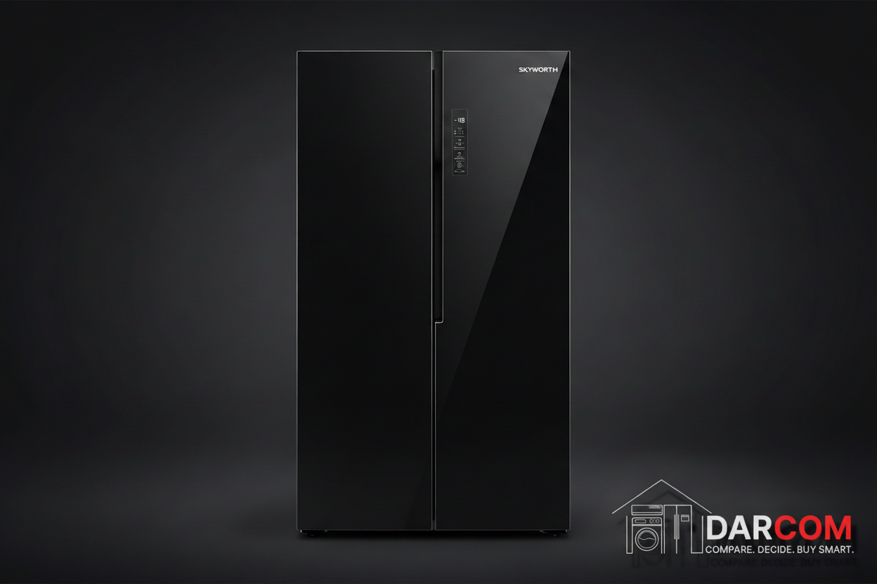 Skyworth SBS-501WPGE Side-by-Side 473L - Black Glass