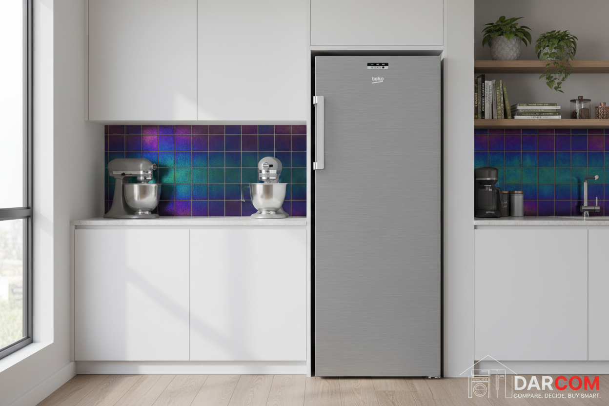 Beko RFSA240M23X Upright Freezer 215L | 6 Drawers | A+ Energy | Silver