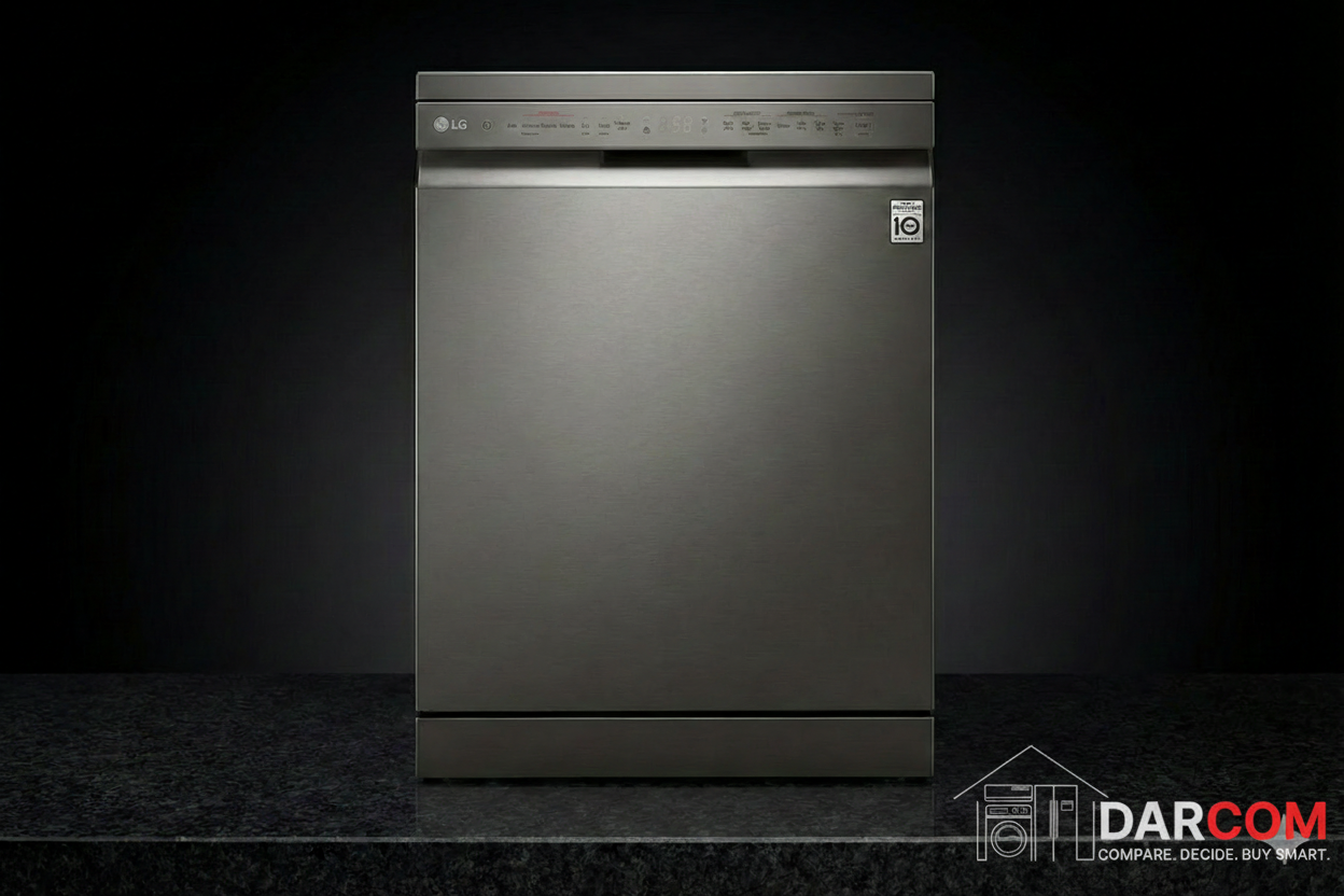 LG 14-Place Dishwasher (Platinum) with ThinQ & 46dBA DFB512FP | Darcomjo