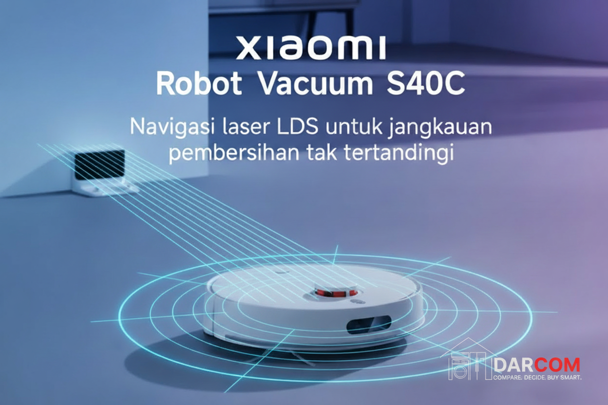 Xiaomi S40C Robot Vacuum - 5,000 Pa LDS Laser (International)