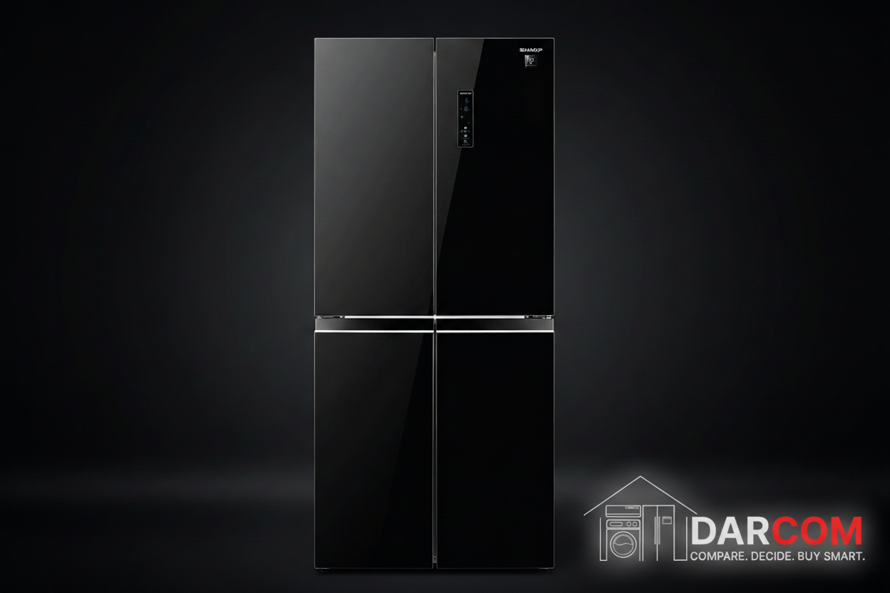 Sharp SJ-FH560-BK3 Side-by-Side French Door 560L - Black Glass