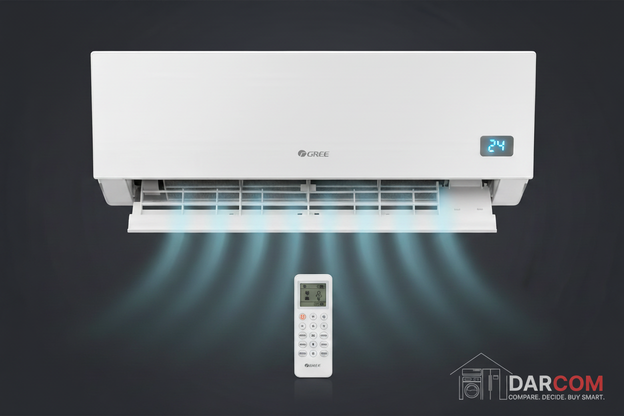 Gree GWH12AUCXB-K6DNA1A Wall Mounted Split AC - 1 Ton G-AI Inverter White Matte